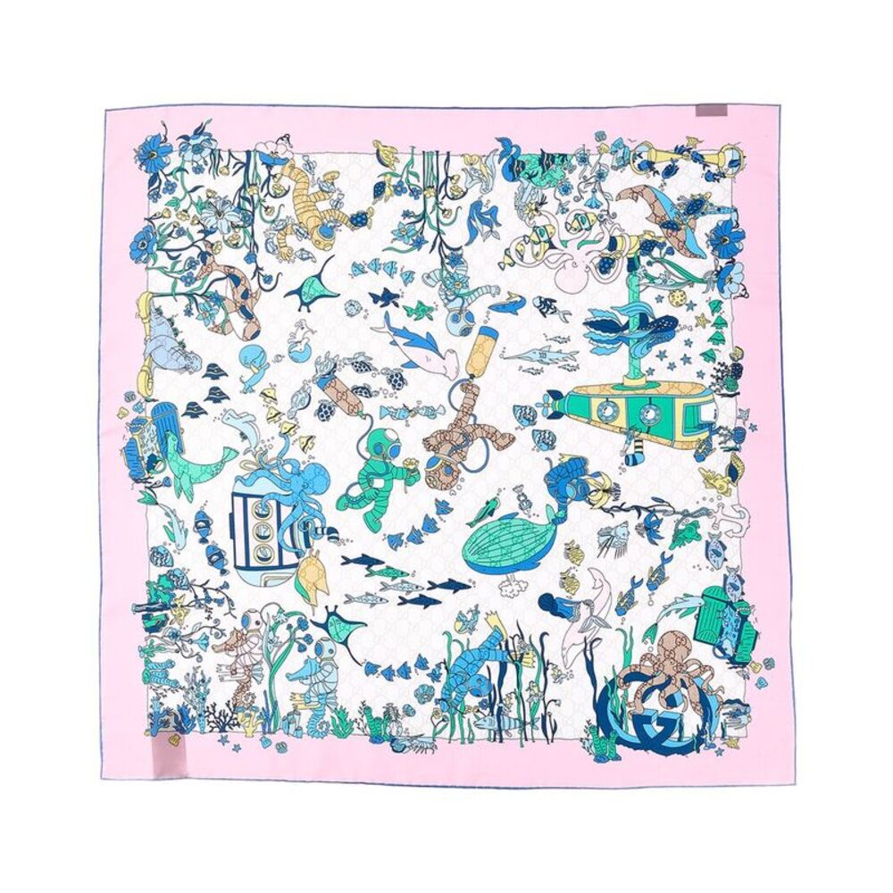 Gucci Silk Scarf, Pink